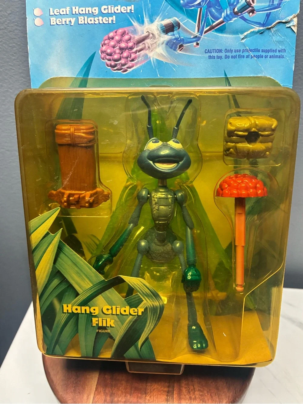 1998 Disney Pixar A Bug’s Life Hang Glider Flik Mattel Sealed Figure